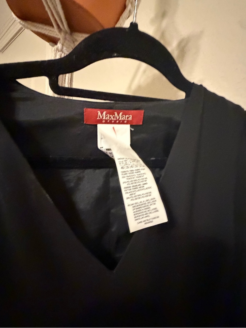 MaxMara Black V-Neck Tunic Top
